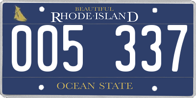 RI license plate 005337