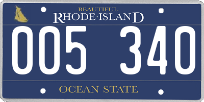 RI license plate 005340