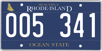 RI license plate 005341