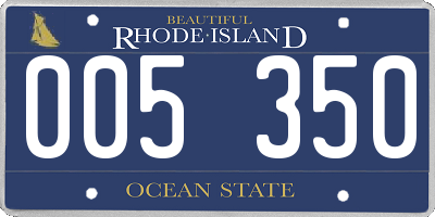 RI license plate 005350