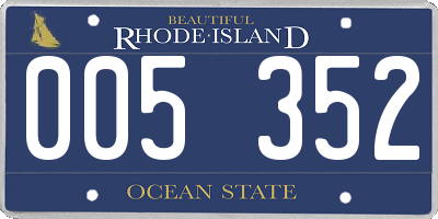 RI license plate 005352