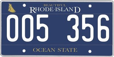 RI license plate 005356