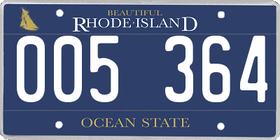 RI license plate 005364