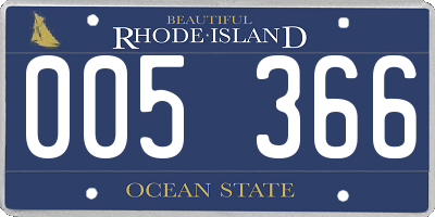 RI license plate 005366