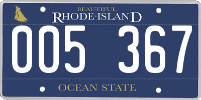 RI license plate 005367