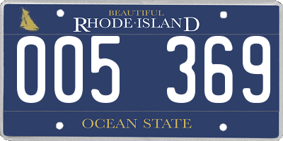 RI license plate 005369