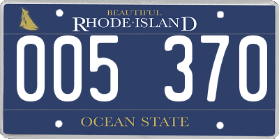 RI license plate 005370