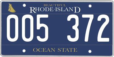 RI license plate 005372