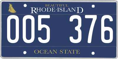 RI license plate 005376