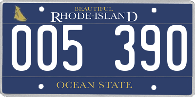 RI license plate 005390