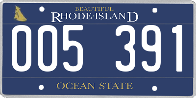 RI license plate 005391
