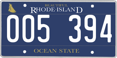 RI license plate 005394