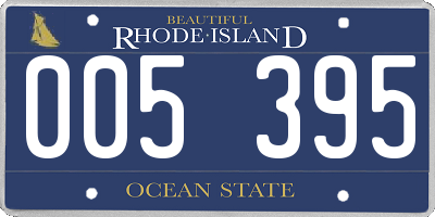 RI license plate 005395