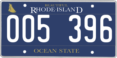 RI license plate 005396