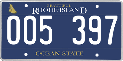 RI license plate 005397