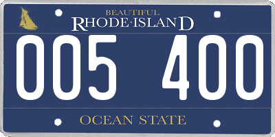 RI license plate 005400