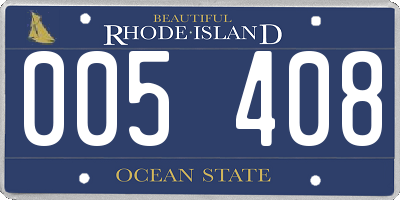 RI license plate 005408