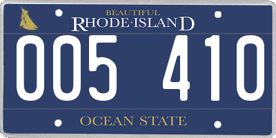 RI license plate 005410