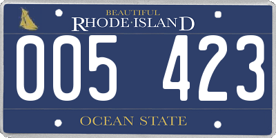 RI license plate 005423