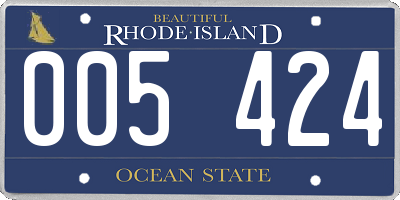 RI license plate 005424