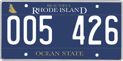 RI license plate 005426