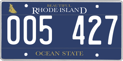 RI license plate 005427