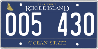 RI license plate 005430