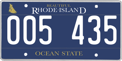 RI license plate 005435