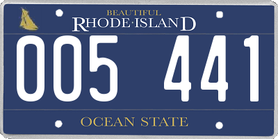 RI license plate 005441