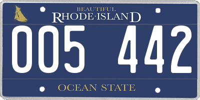 RI license plate 005442