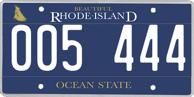 RI license plate 005444