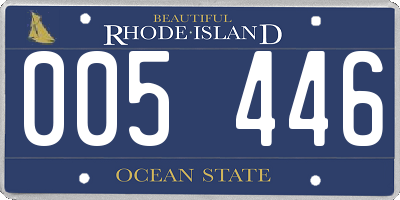 RI license plate 005446