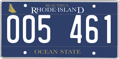 RI license plate 005461