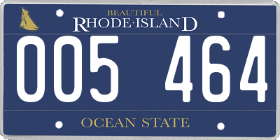 RI license plate 005464