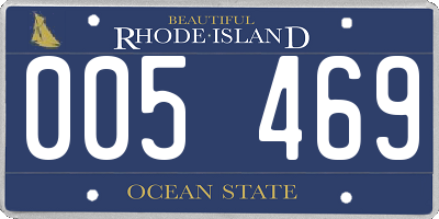 RI license plate 005469