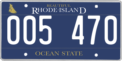 RI license plate 005470