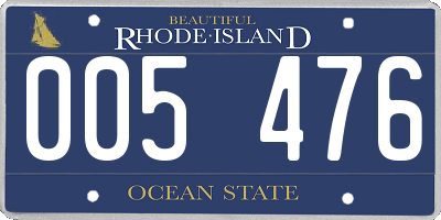 RI license plate 005476