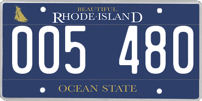 RI license plate 005480