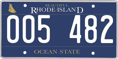 RI license plate 005482