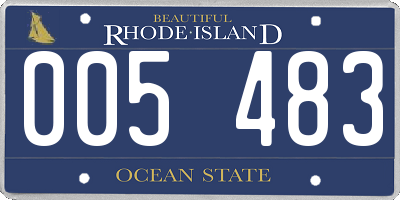 RI license plate 005483