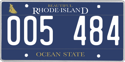 RI license plate 005484