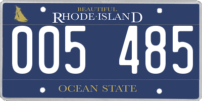 RI license plate 005485