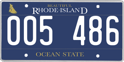 RI license plate 005486