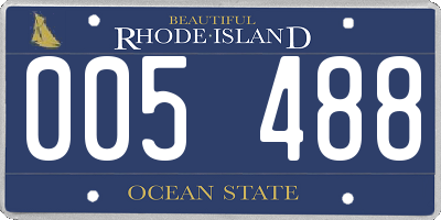 RI license plate 005488