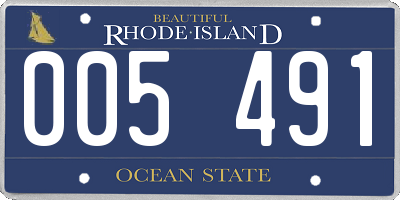 RI license plate 005491