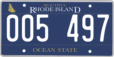 RI license plate 005497