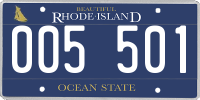 RI license plate 005501