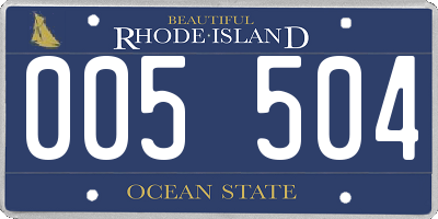 RI license plate 005504