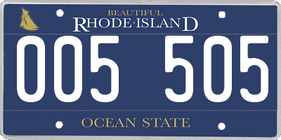 RI license plate 005505