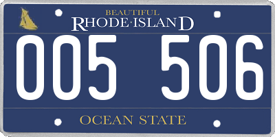 RI license plate 005506